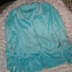 Fuzzy blue jacket